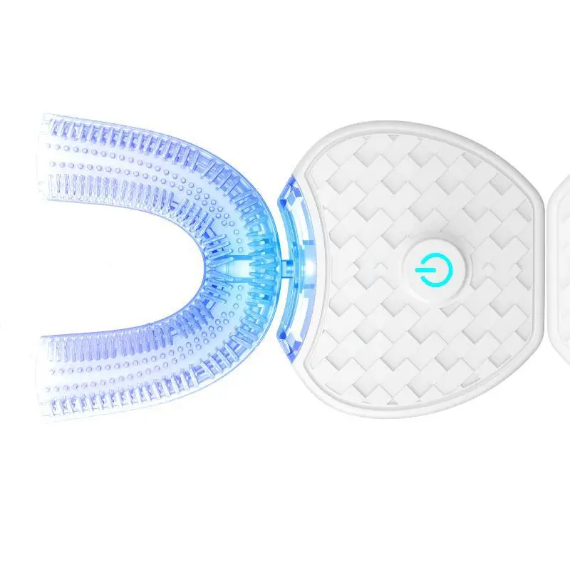 360 Degrees Intelligent Automatic Electric Toothbrush Waterproof U Type Tooth Brush Whitening Blue Light USB Charging portable toothbrush disposable toothbrush