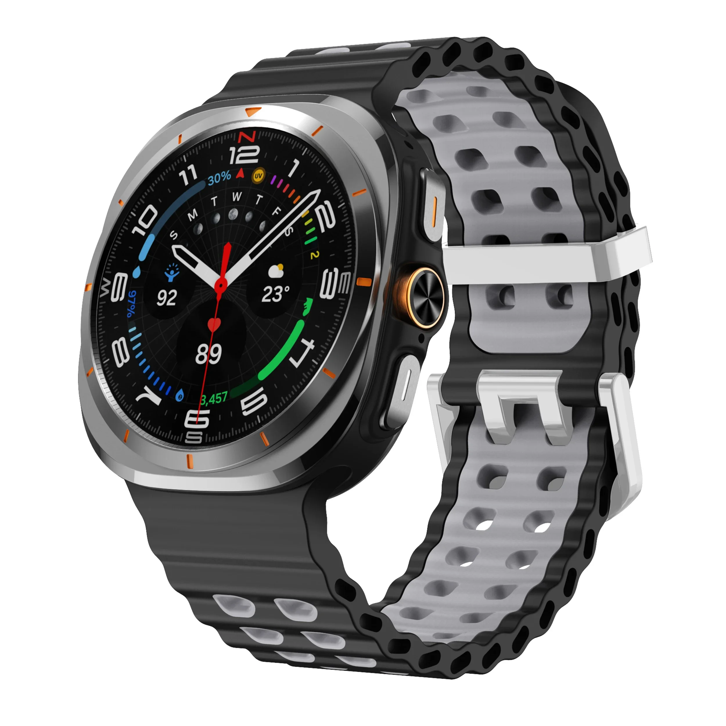ตัวเลือกสินค้า สายรัดซิลิโคนระบายอากาศ นาฬิกา Galaxy Watch Ultra สีมารีน
