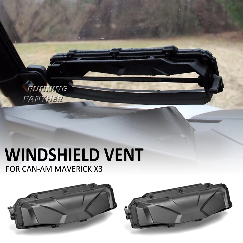 

For Can-am Maverick X3 Trail Sport Compatible With Polaris RZR 800 900 1000S UTV Windshield Roof Vent Install Kit Defrost Defog