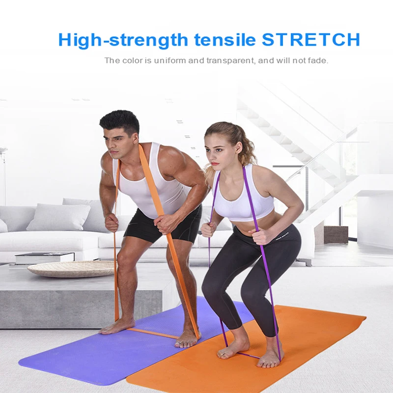 Fitness Elastic Belt Pull-ups Resistance Band Strength Training Elastic Rope Men Women Yoga Stretching Auxiliary Tension Band