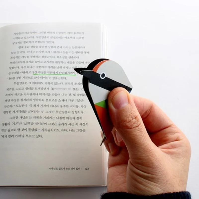 Creative Lovely Birds Magnet Bookmark Ballpen Special Shaped Magnetic Bookmarks Book Accessories korean stationery
