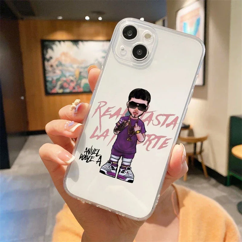 nurkorki [2 pezzi] Custodia per iPhone 11 6,1con Anuel AA , Rapper Pattern Disegni Silicone Antiurto TPU Protettiva Bumper Phone Case per Man, con iPhone 11,Cool 1