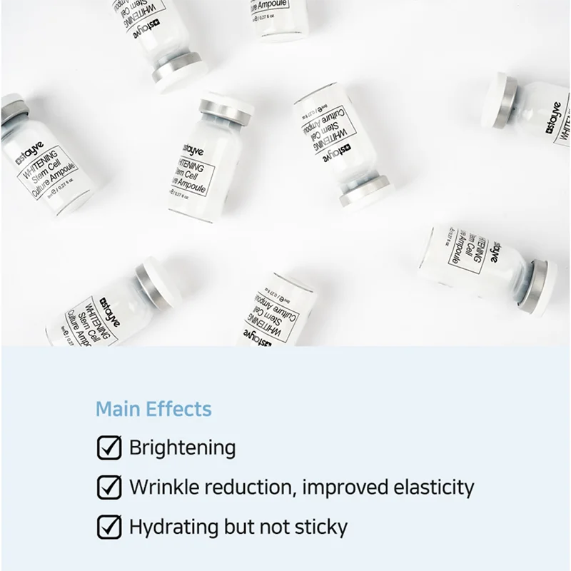 Korean Skincare Kit Whitening Stem Cell Culture Ampoule Skin Booster Serum Facial Essence Anti Wrinkle Moisturizing 8ml