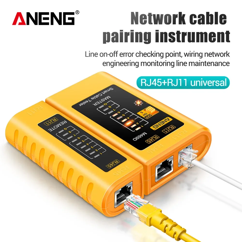 ANENG M469D RJ45 Cable lan tester Network Cable Tester RJ45 RJ11 RJ12 CAT5 UTP LAN Tester Networking Tool network Repair