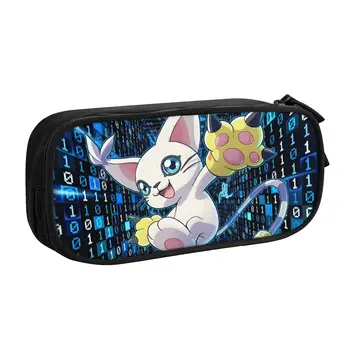 1 Piece Digimon Pencil Cases for Students Tailmon Pen Box Pencil Bag Big Capacity Pencil Pouch Pen Holder 1