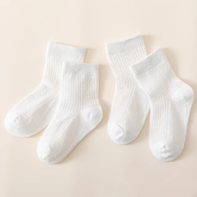 Calcetines blancos de algodón para bebé, medias informales de verano para  niños y niñas, novedad - AliExpress