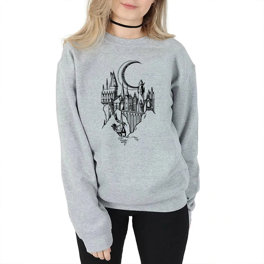 Wizard School Sweatshirt Magical Castle Pullover HP Movie Inspired Jumper 9 3/4 Always Wizarding World Crewneck Sweatshirt