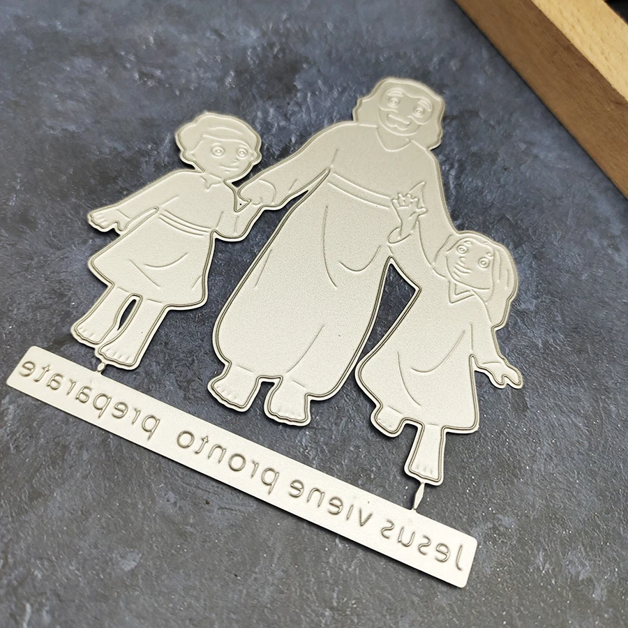 2025 새로운 스페인어 Jesus Viene Pronto Preparat 금속 커팅 다이 스크랩북 카드 만들기 칼 금형 블레이드 펀치 스텐실