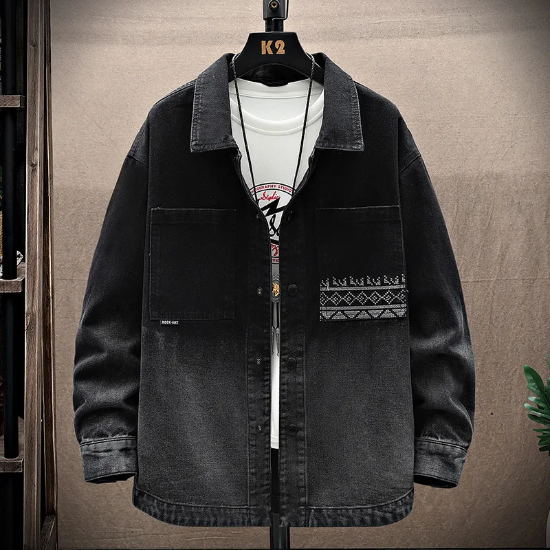 men's loose denim jacket 2