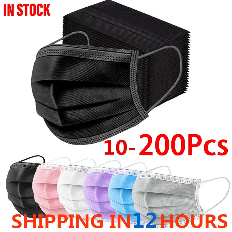 10-200pcs Certified surgical mask Disposable 3 Layer Ply Non-wove Meltblown Surgical Adults Safe Breathable Medical masks |