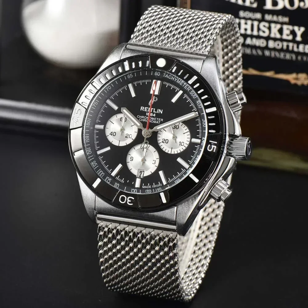 

Top Hot AAA+ B ,Br LOGO Watches For Multifunction Male Automatic Date Quartz Watch Luxury Business Sports Chronograph Clocks