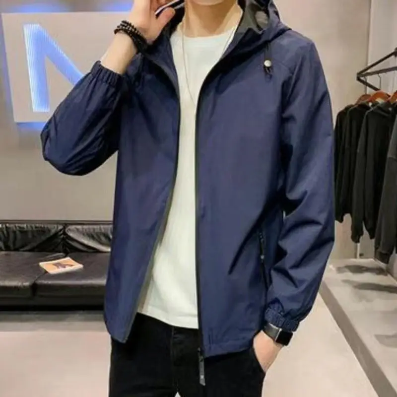 Fashion Hooded Spliced Pockets Zipper All-match Coats Men's Clothing 2023 Autumn New Oversized Casual Tops Loose Korean Jackets
