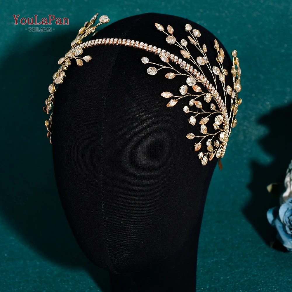 YouLaPan Strass Braut Stirnband Frauen Haar Hoop Hochzeit Tiara Haar Zubehör Party Mädchen Headwear Braut Kopfschmuck HP534 – Detail 8