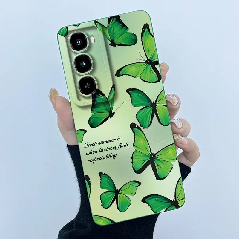 Fashionable Oil Painting Floral Soft Liquid Silicone Phone Case Shell and Back Cover