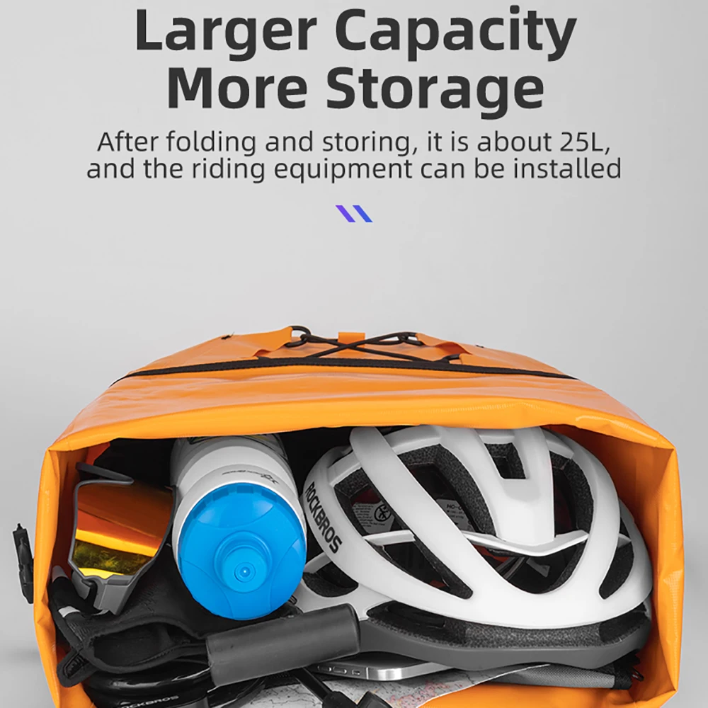 ROCKBROS Radfahren Gepäckträger Fahrrad Kofferraum Tasche Mountain Road Fahrrad Schwanz Sitz Pack Gepäckträger Fahrrad Tasche Wasserdichte Regale – Detail 4