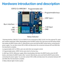 ESP32-C6 Wifi BT Development Board Module DC 5-60V Single Relay Module Onboard Type C Interface Switch Module - Image 3