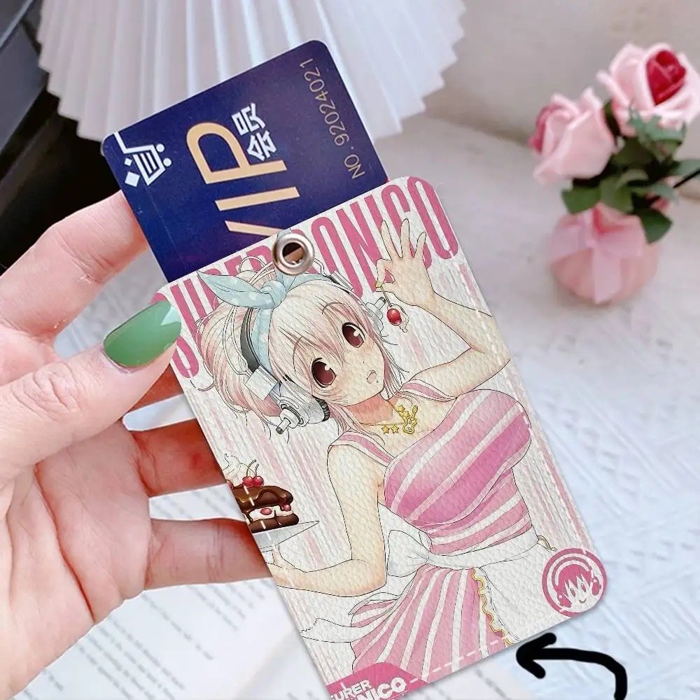 Super Sonico Anime Personalized Card Holder and Keychain