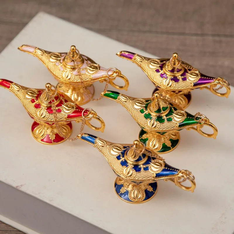 Aladdin Divine Lamp Creative Retro Home Metal Decoration Christmas Birthday Piccola Decorazione Regalo All'Ingrosso