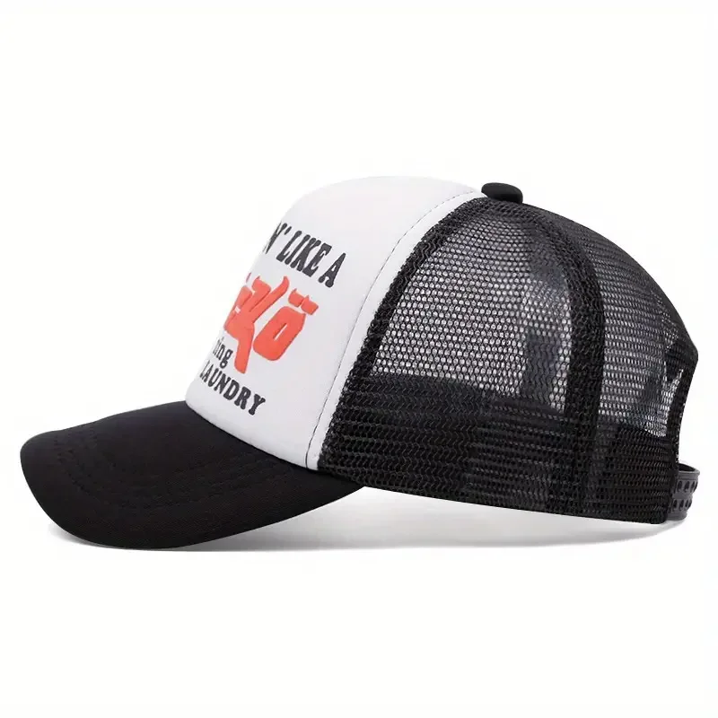New Letter Foaming Sponges Baseball Hat Men Women Outdoor Breathable Hip Hop Trucker Cap Unisex Adjustable Sunshade Mesh Hats