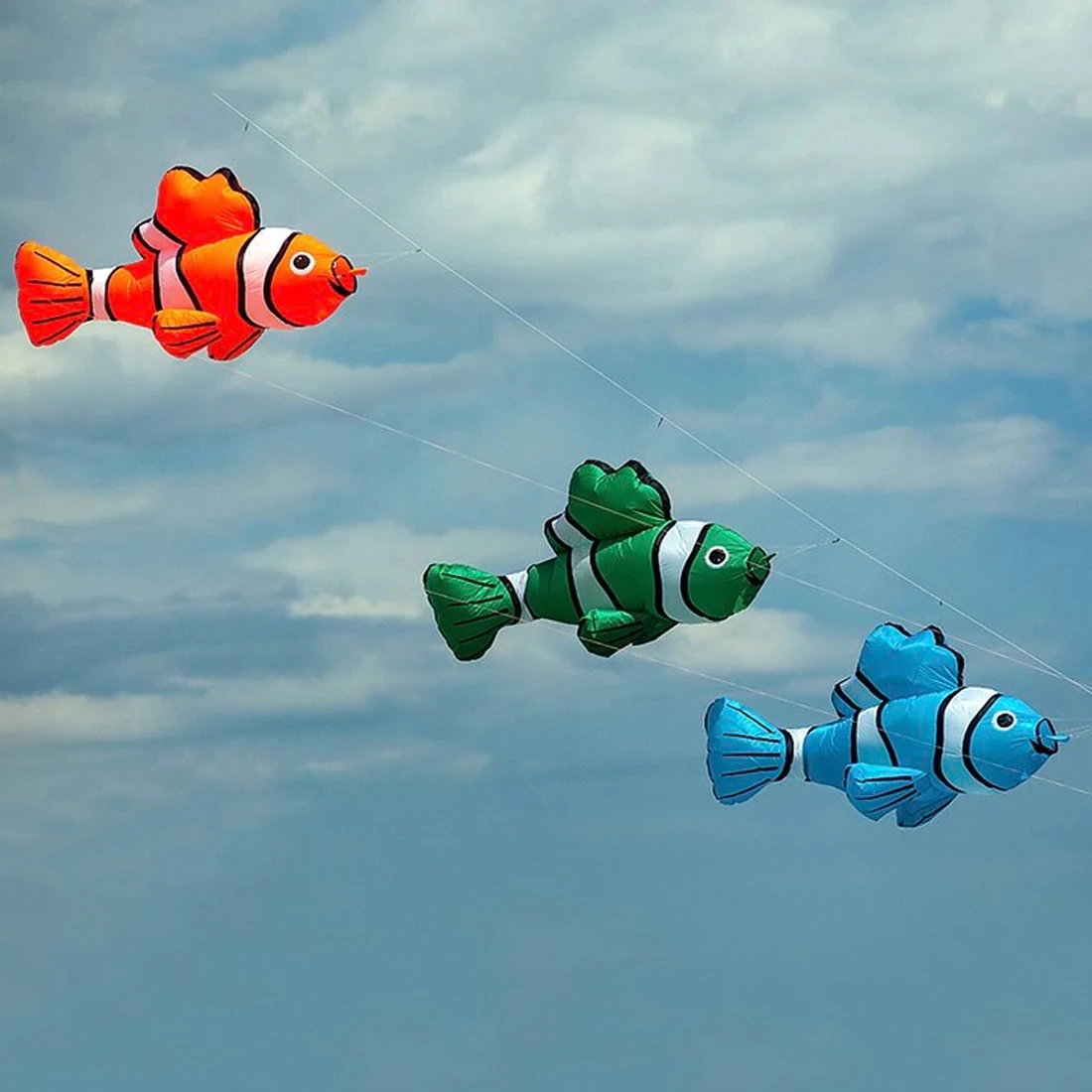 30D 7color 2.45m Soft Fish Kite Line Laundry Pendant Inflatable Show Kites for Kite Festival Ripstop Nylon Fabric with Bag colorful rainbow kite kite fabric kite line