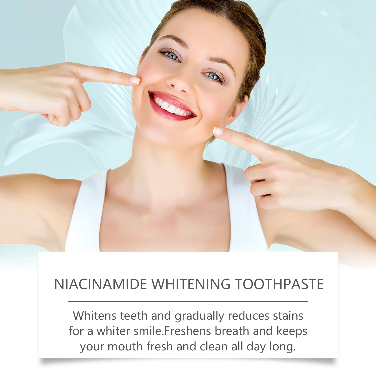 Niacinamide Whitening Toothpaste Dental Stains Removing Prevent Bad Breath Oral Cleaning Refreshing Reduces Plaque Toothpaste