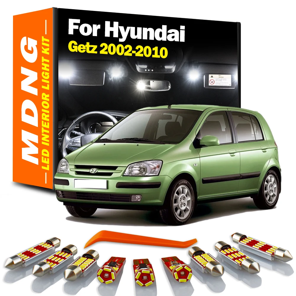 Mdng 8pcs Canbus Car Led Interior Map Dome Light Kit For Hyundai Getz