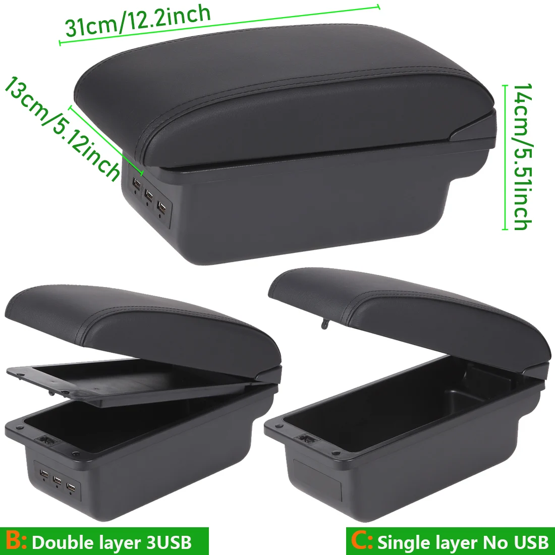 닛산 킥스 암레스트 박스 자동차 수납 박스 인테리어 디테일 특수 개조 부품 센터 자동차 액세서리 암레스트 2016-2021