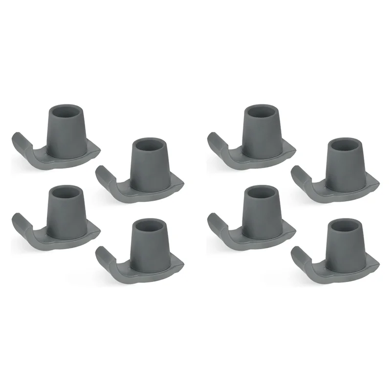 8 Pcs Walker Ski Glider Replacement Kit-Anti-Slip Plastic Walking Aid Parts Accessories