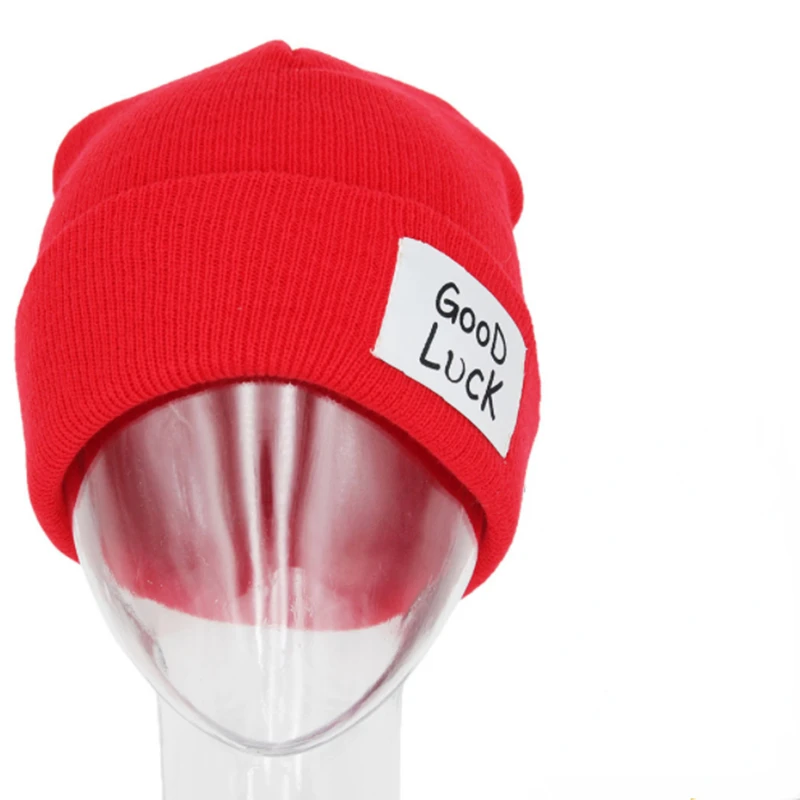 Anime Game Good Luck Wool Knitted Hat Cosplay Red Bell Shaped Bucket Cap Unisex Costume Prop Accessories cosplay hat cosplay prop accessories