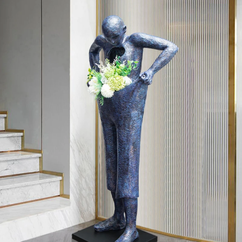 

Креативная фигурка с большим напольным орнаментом, нордическая гостиная, доступные роскошные Стильные домашние украшения для вестибюля отеля