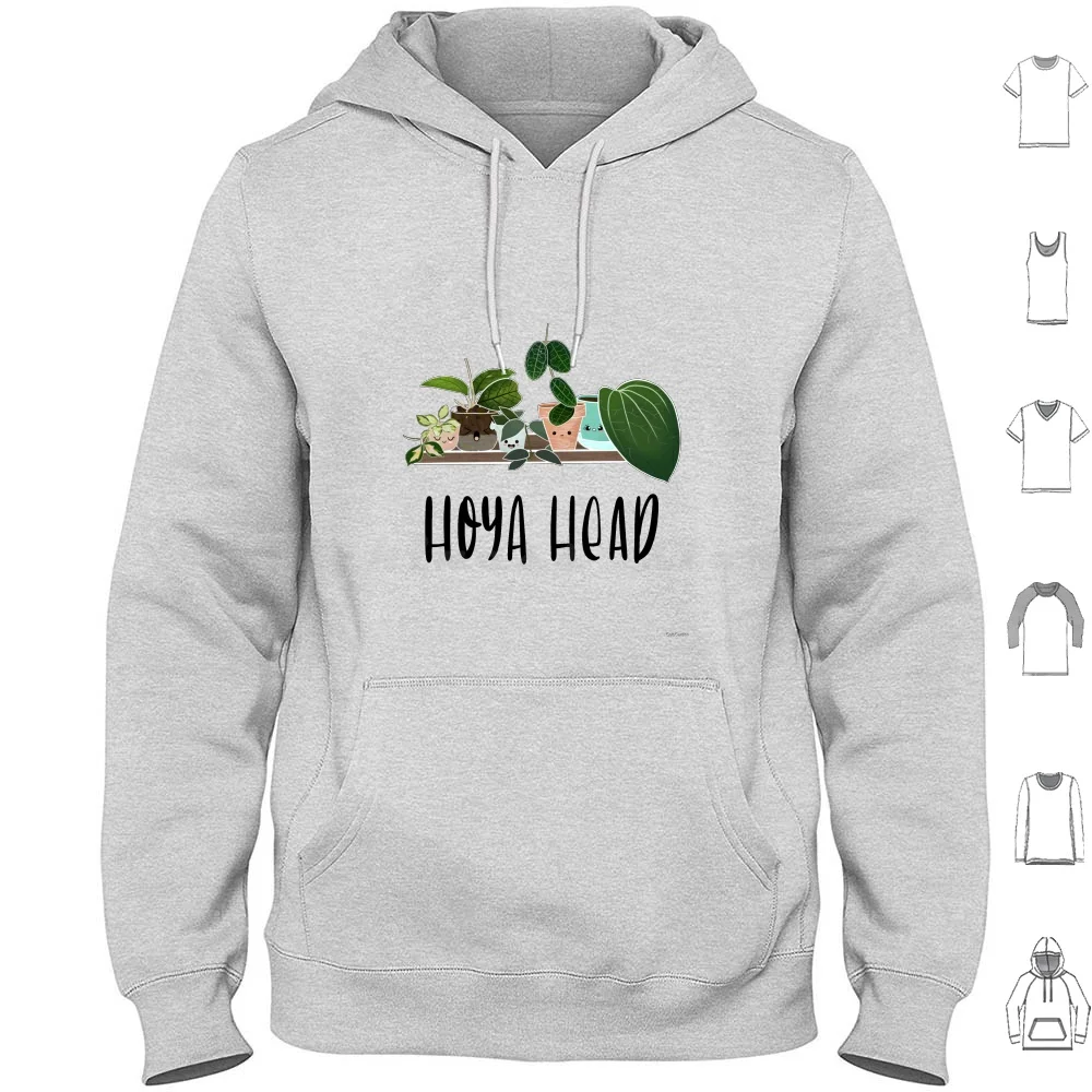Hoya Head Felpe Con Cappuccio Manica Lunga Hoya Piante D'Appartamento Plant Lady Kutaii Cute Plant Addict Plant Mom Quarantena Hoyamygosh