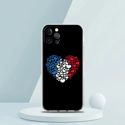 Clear Shockproof Silicone TPU Phone Case with France Flag Design for iPhone 12 Mini (B9)