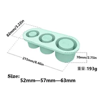 3-Grid Ice Cube Tray For Stanley 30/40 Oz Tumbler Cups Reusable Cylinder Silicone Ice Cube Molds With Lid For Drink Juice Coffee 6