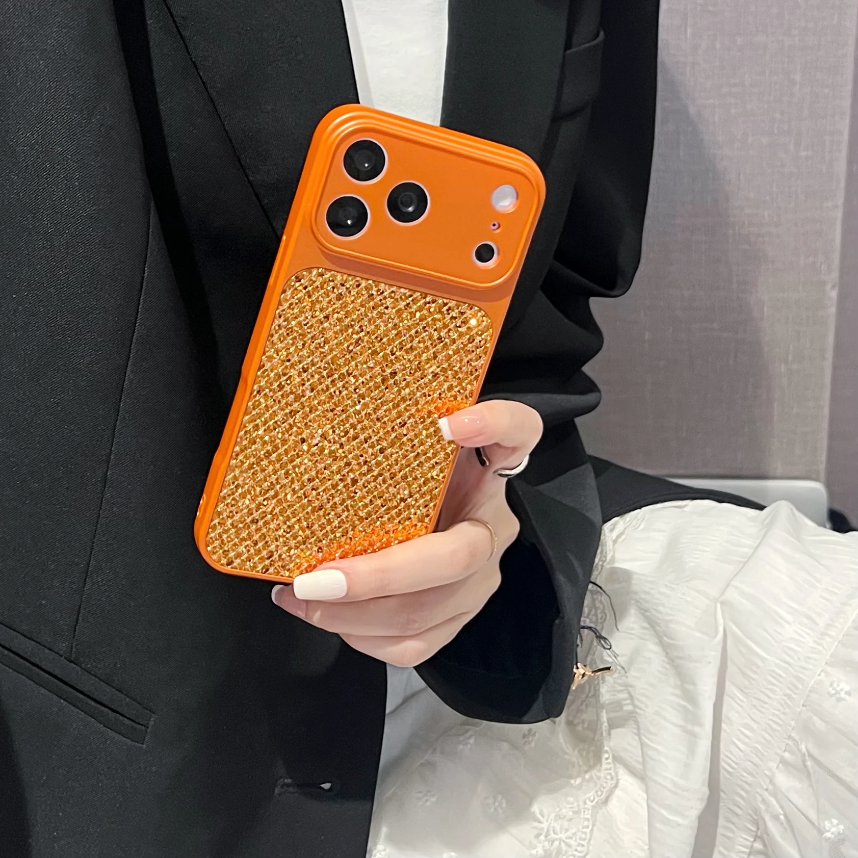 Luxury Glitter Diamond Jewelled Shockproof Phone Case with TPU Bumper Back Cover