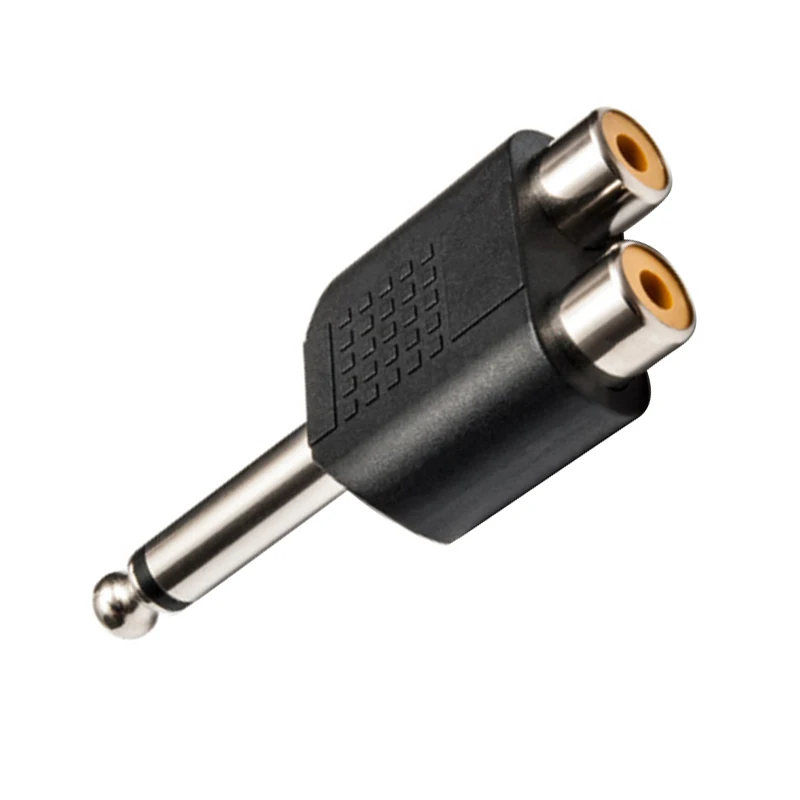 /6.5Mm Maschio A Doppia Rca Femmina Adattatore Audio E Video Connessione Lotus Tre Split Connettore Rca Rf Av