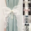 1/2pcs INS Curtain Bow Tiebacks Window Curtains Binding Rope White Window Curtain Strap Bag Decoration Curtain Decor Accessories 2