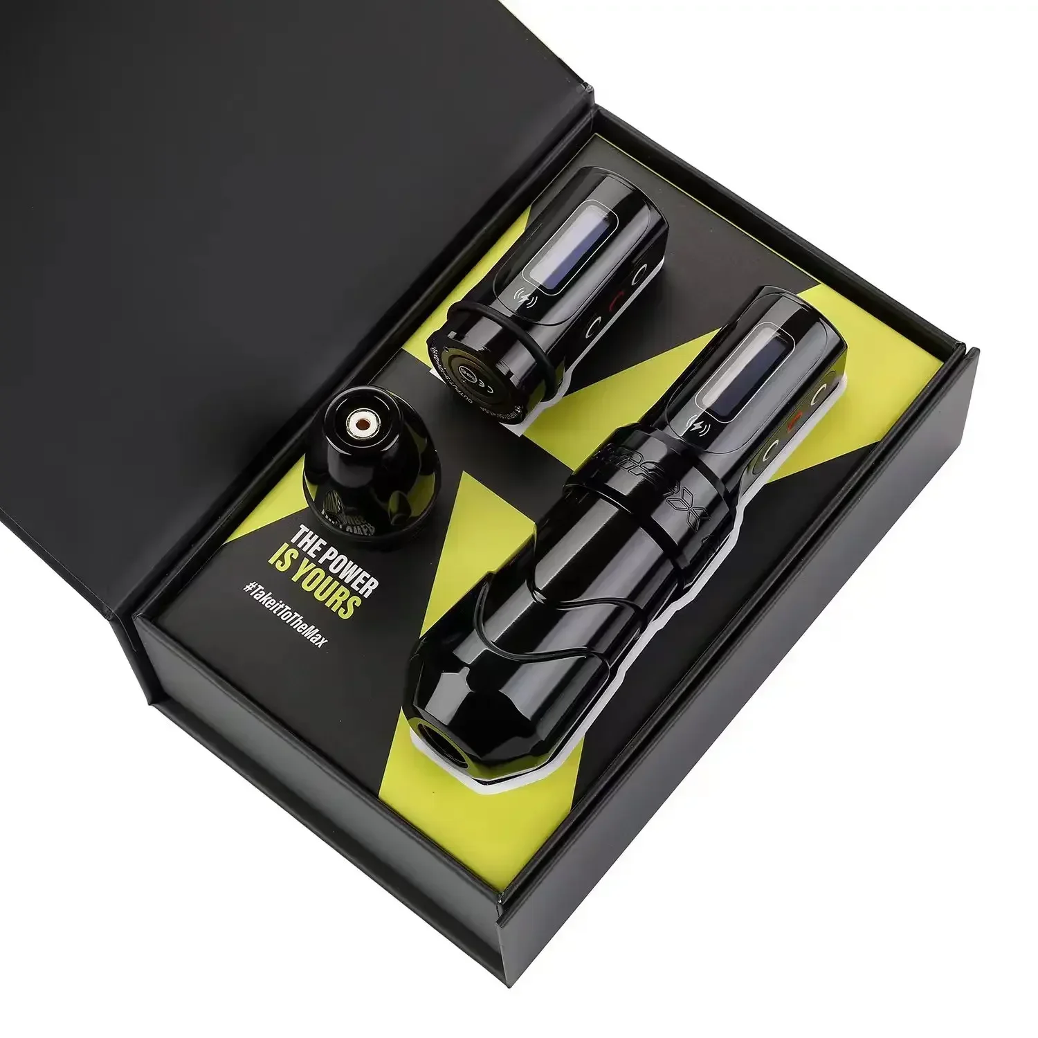 New FLUX MAX Wireless Tattoo Machine 3.5/4.0/4.6 Stroke 2400mAh 2 battery large