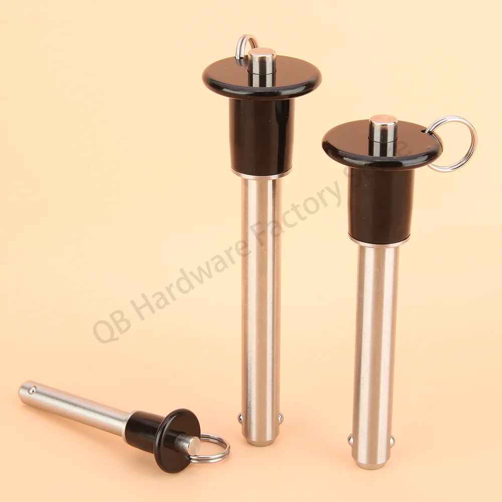 Stainless Steel Ball Lock Pins High Quality QB011 Locating Pins SUS304 Stainless Steel Quick Release Ball Lock Pin With Rope for use fastening