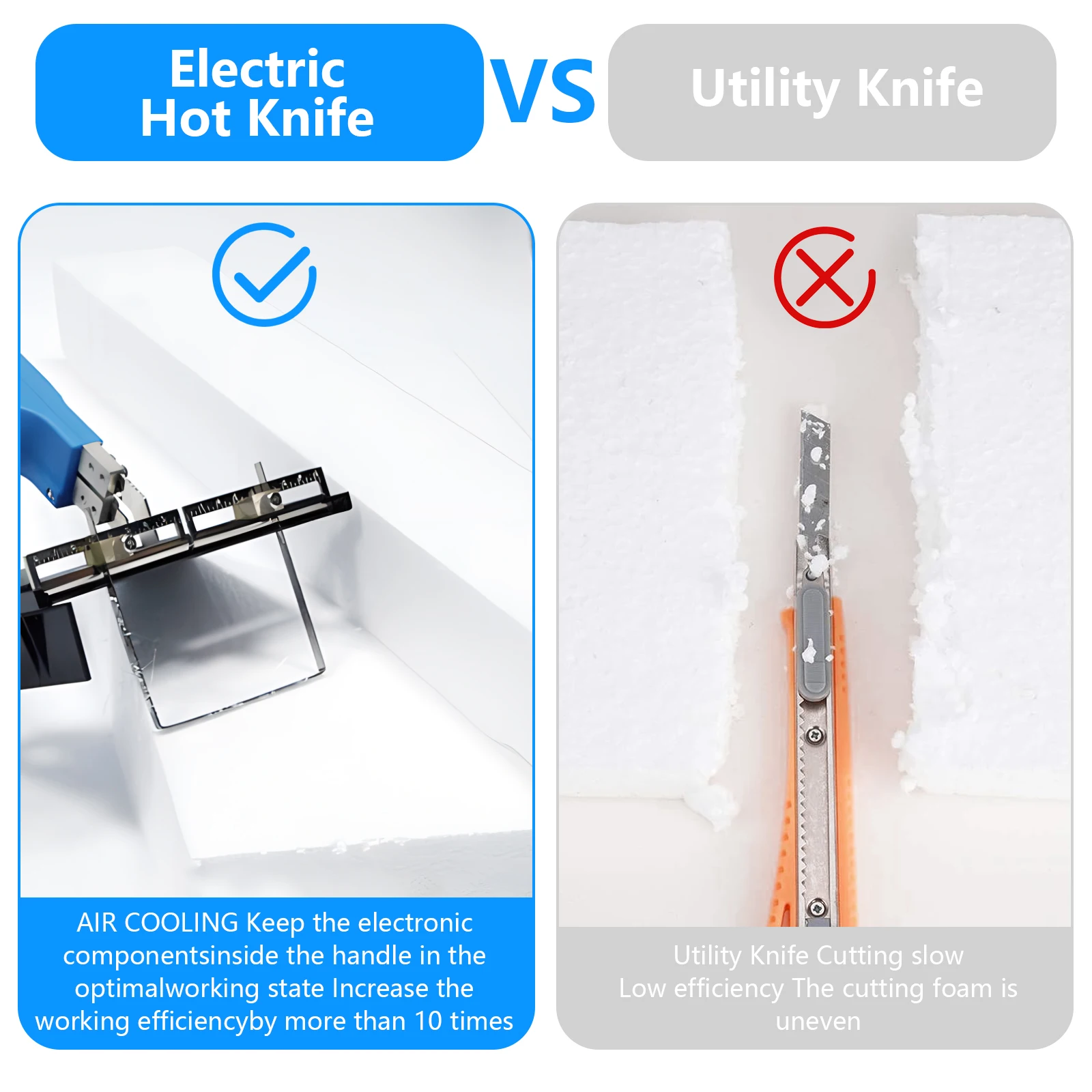 Foam Cutter Polystyrene Styrofoam Knife Hot Wire Foam Cutting Knife Portable Styrofoam Cutting Tools Electric Styrofoam Cutting 4