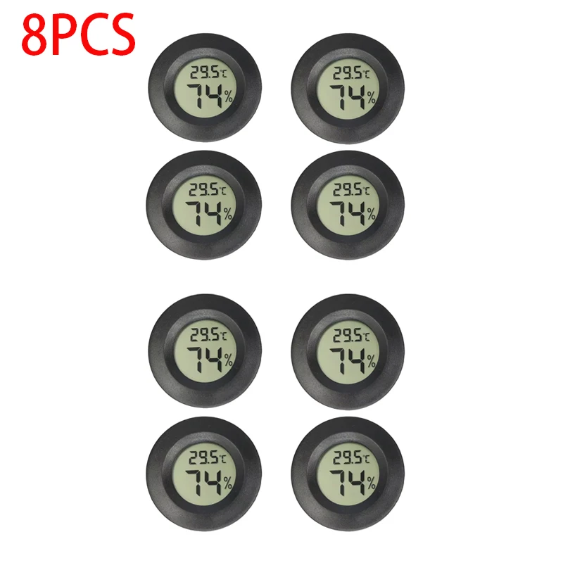 Set of Mini Digital Hygrometer Thermometer LCD Monitors for Indoor Humidity and Temperature Measurement