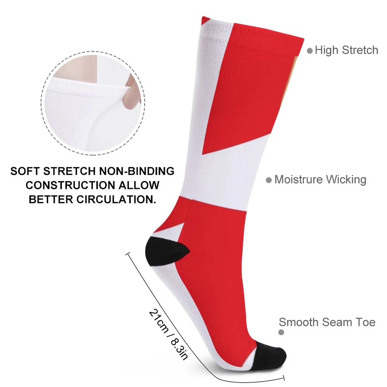 Moja Crvena Zvezda Beograd Serbian Love Delije Socks sheer socks men hiphop