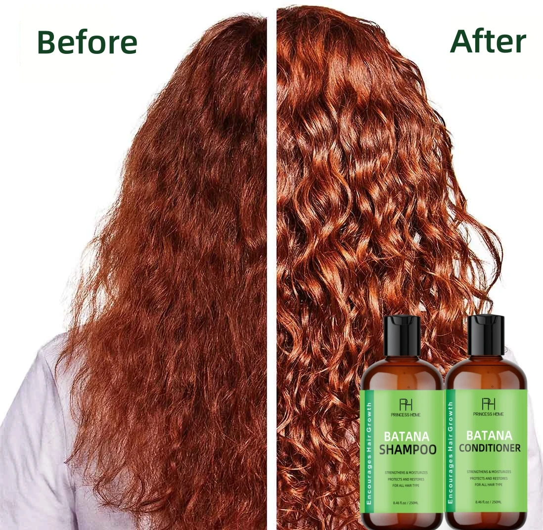 Sulfate Free Hair Loss Shampoo and Conditioner Raw Batana Oil Hair Growth Unrefined Promotes thickness Men & Women