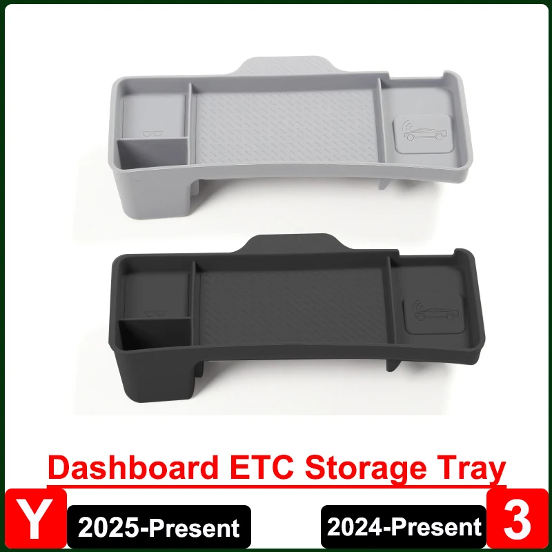 for Tesla Model Y L Juniper 2025 ETC Storage Organizer Tray Model 3 Highland 2024 Dashboard Behind Screen Glasses Tissue Holder