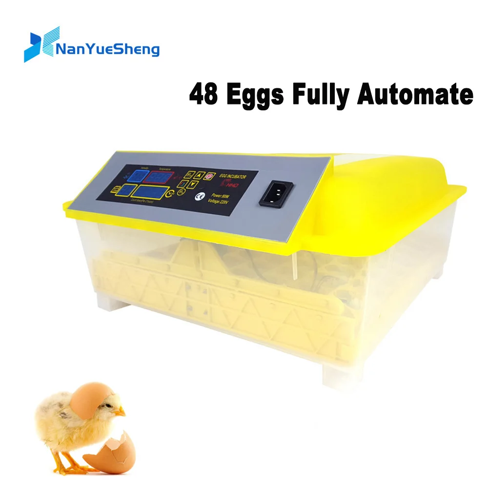 

48 Eggs Turntable Automatic Incubation Turn Tray Chicken Duck Birds Poultry Egg Hatching Equipment 110V incubator automatic