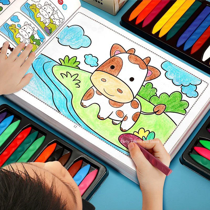 Random One 31 Pages Small Hand Coloring Book For 2-6-Year-Old Children Color Books For Kids Drawing Books Learn To Draw Painting