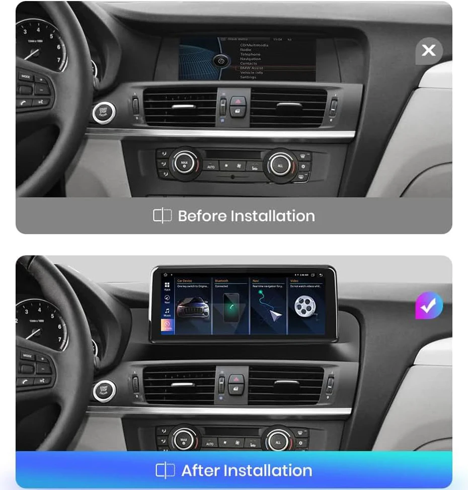 Bonroad 스냅드래곤 자동차 안드로이드 라디오 멀티미디어 스테레오 플레이어, BMW X3 F25 X4 F26 CIC NBT GPS 카플레이 내비게이션 모니터