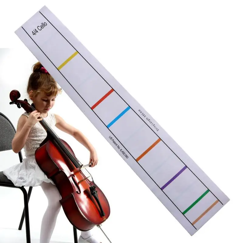 4/4 1/2 1/4 3/4 1/8 Professional Cello Finger Position Marker Sticker Contrabass Electric Cello Exercise Fingering Stickers Cello Sticker Accessory