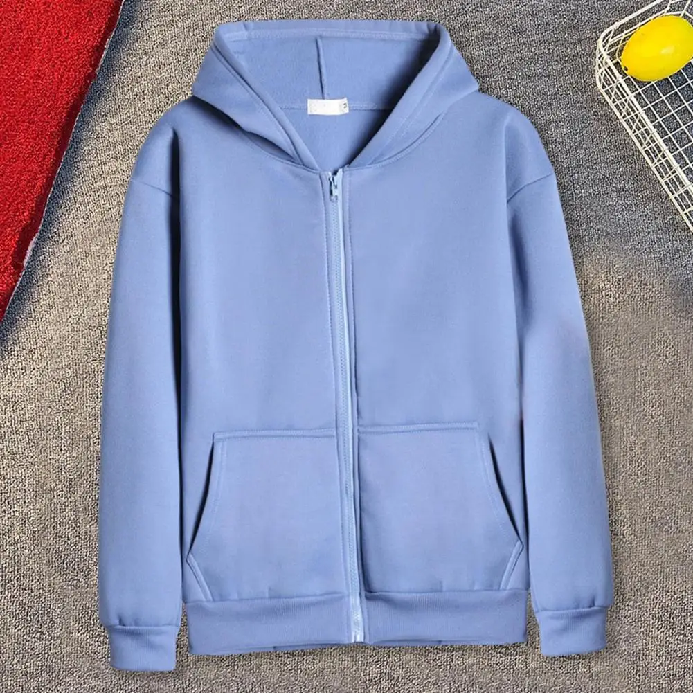 

Chic Men Fall Jacket Plus Size Hoodie Coat Hooded Loose Soft Hoodie Coat Warm