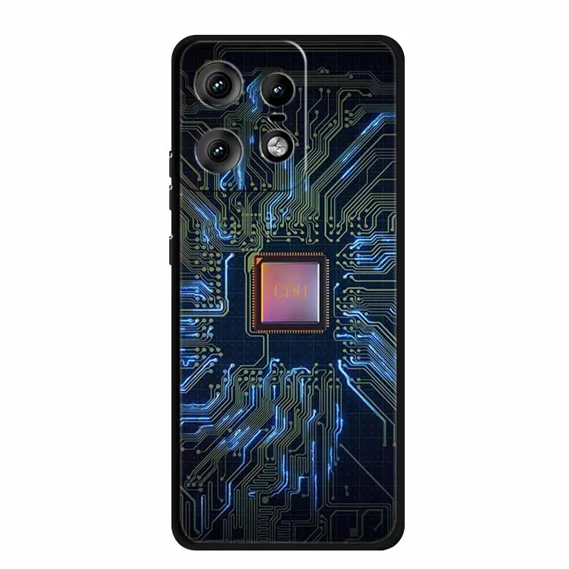 Charming Cat Design Soft TPU Silicone Phone Case - Painted Back Cover for Motorola Moto Edge 50 Pro 5G 2024