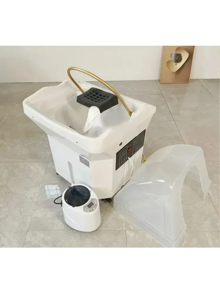 

Movable Shampoo Basin Head Therapy Machine Supporting Massage Couch Facial Bed Fumigation Water Circulation